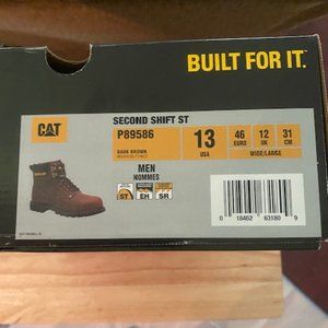 New Caterpillar boots in box.